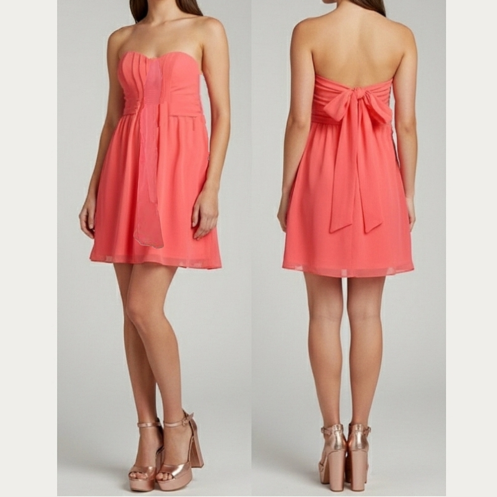 Vintage Y2K Babydoll Coral Mesh Dress•Size S (fits Like XS-S)
